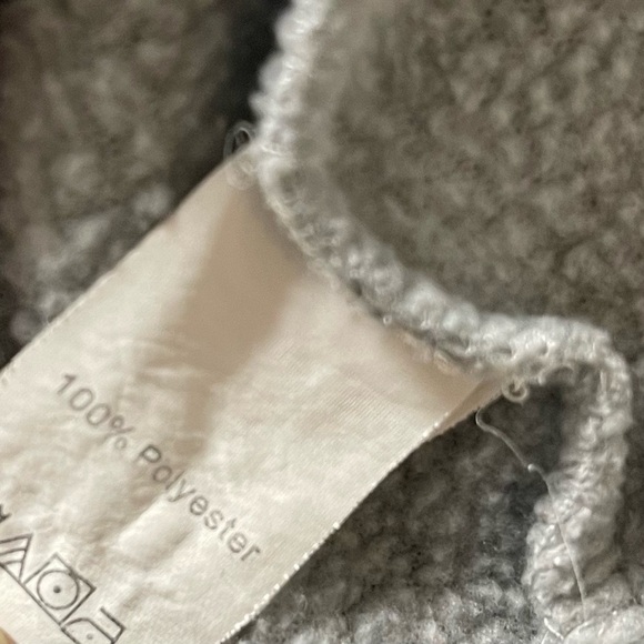 Heather Grey Heart Print Hooded Sweatshirt MEDIUM - Picture 7 of 7